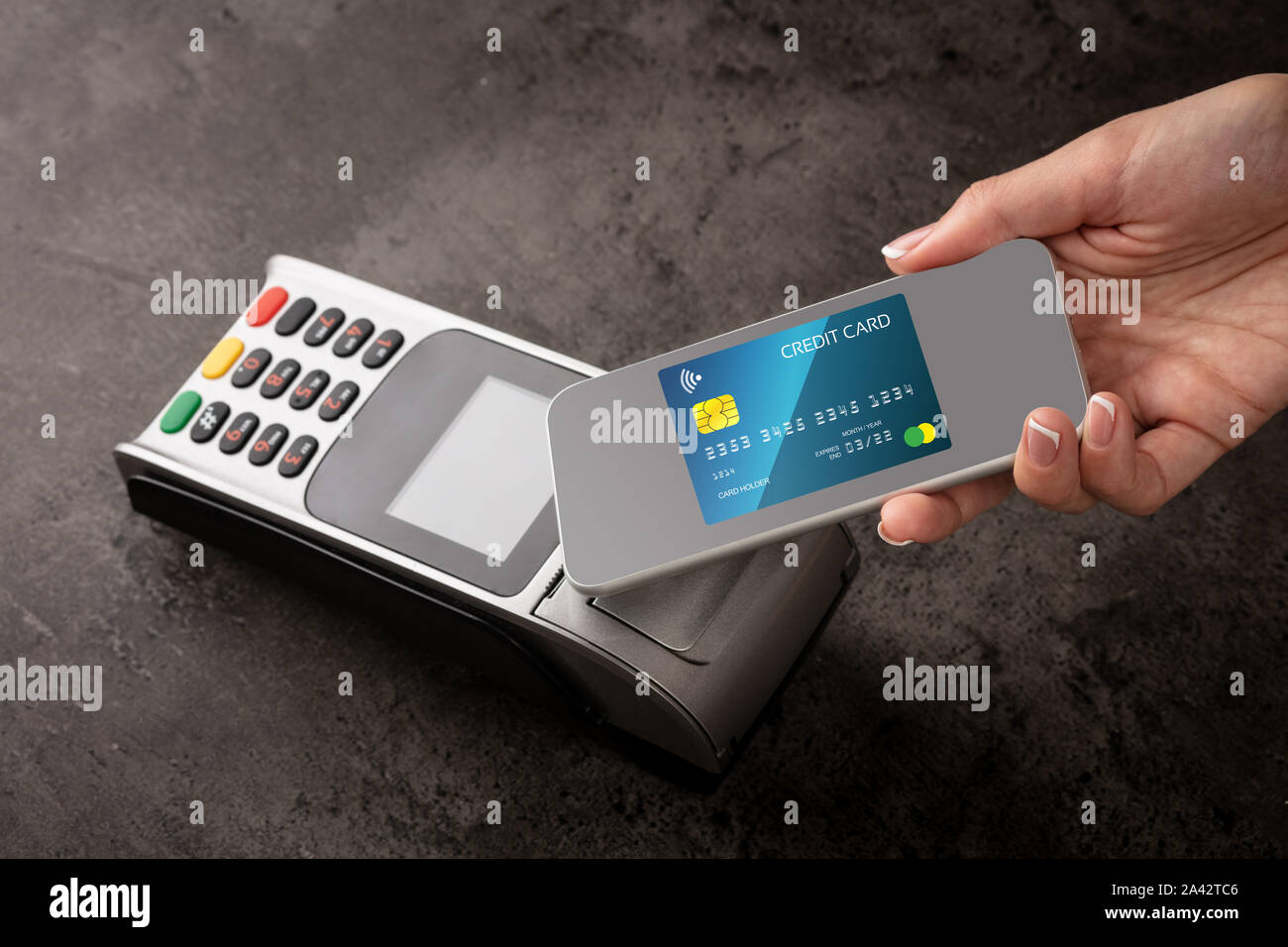 Transaction completed on terminal hi-res stock photography and images ...