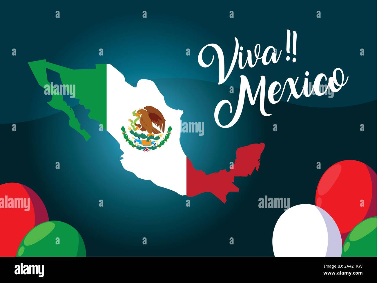 viva mexico label with Mexican flag vector illustration design Stock ...