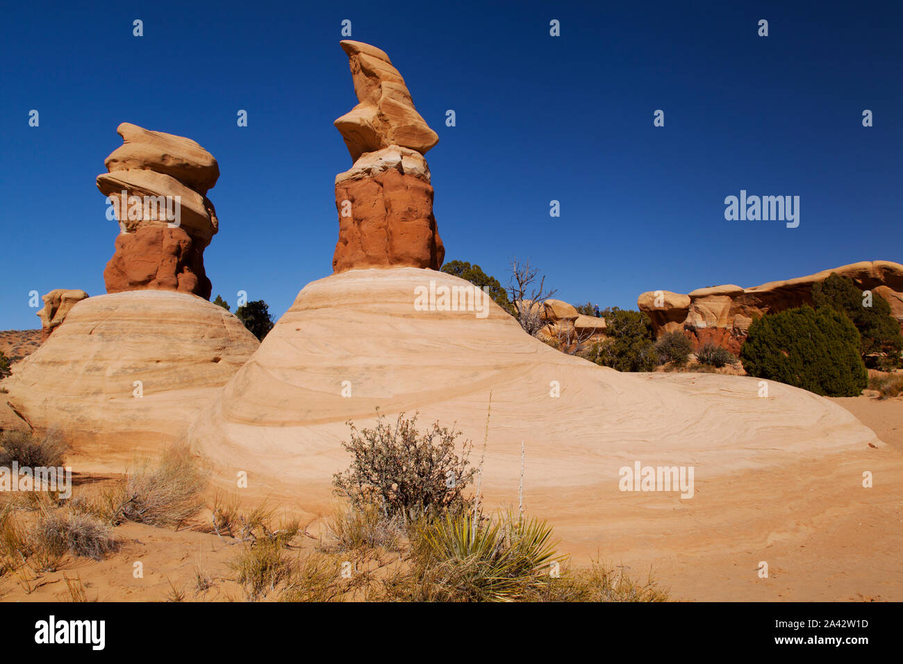 Rock formations, Devil's Garden, Grand Staircase-Escalante National Monument, Utah Stock Photo