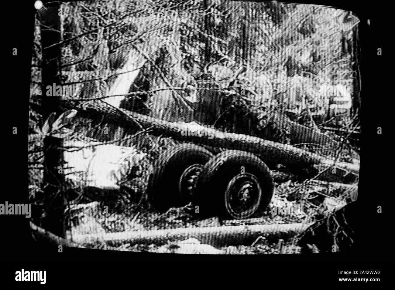 Archives 90ies TV Screen caption, SaintOdile Mount Airbus A320 crash