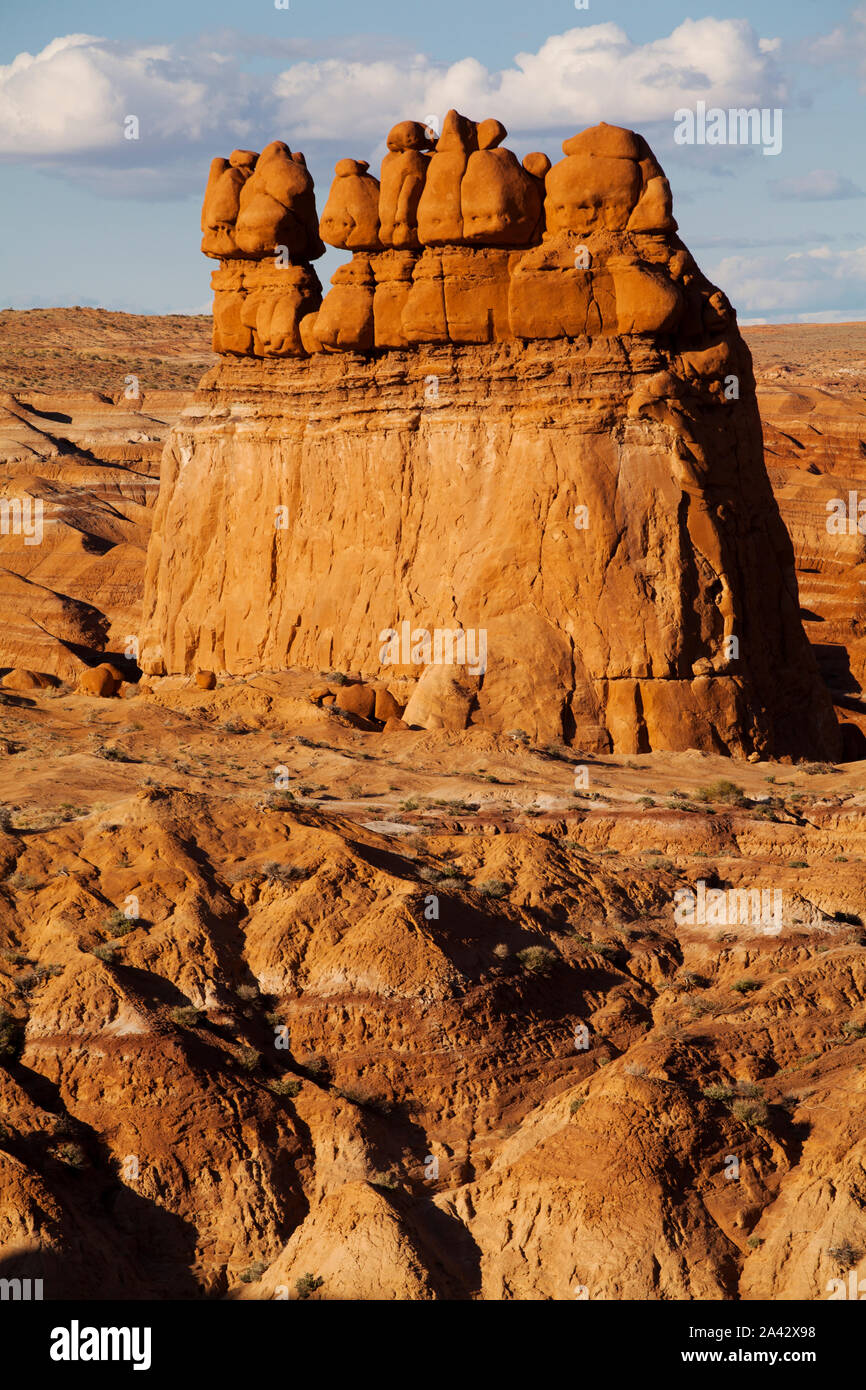 Rock formations in Goblin Valley State Park, San Rafael Swell, UT. Stock Photo