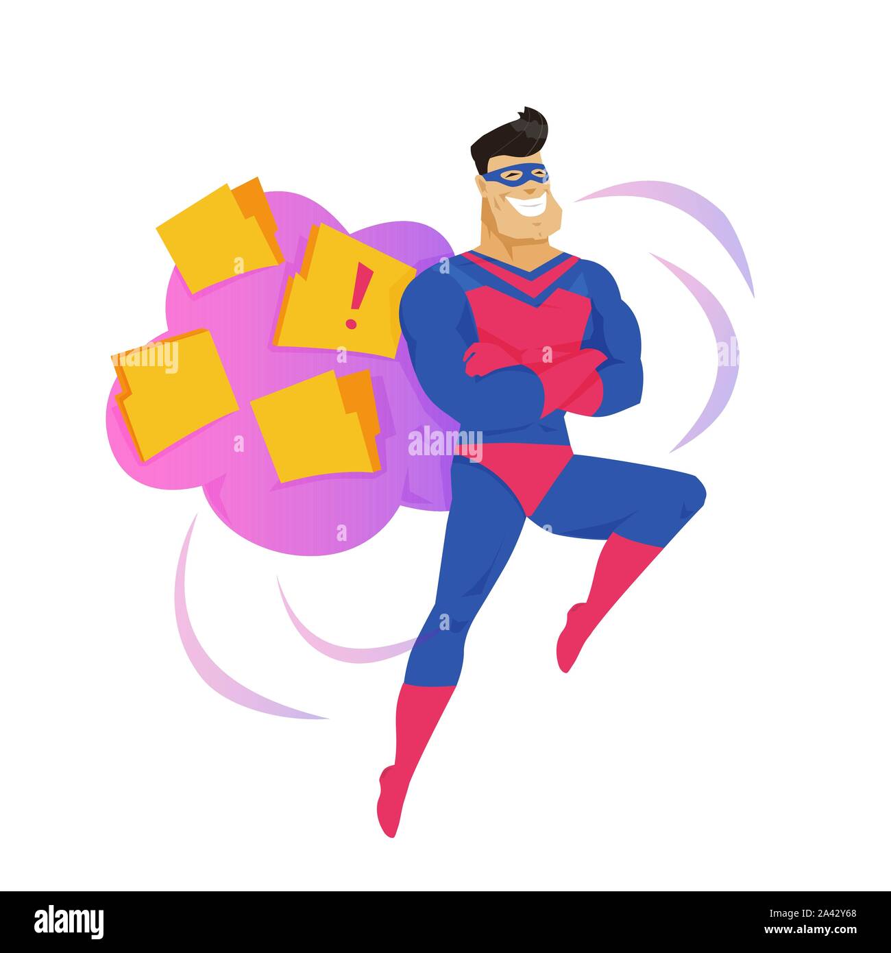 Secure cloud storage metaphor flat vector illustration Stock Vector