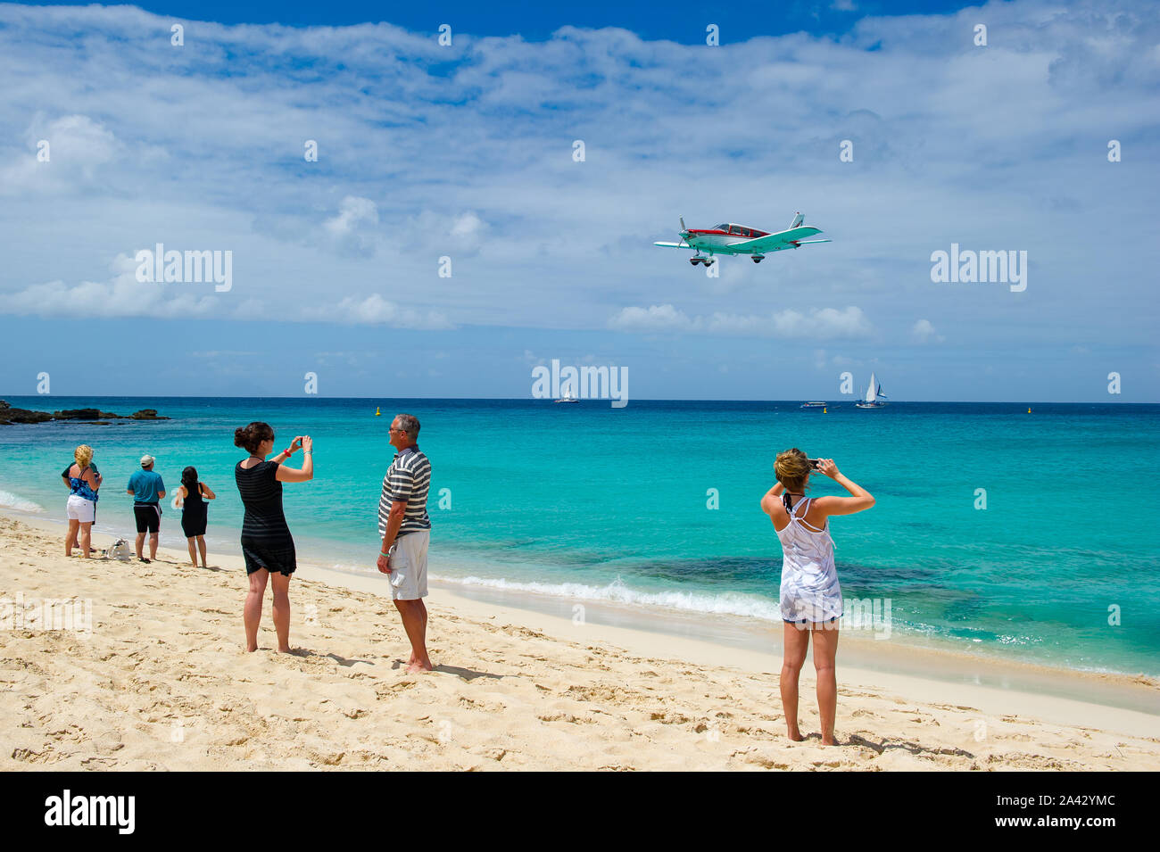 Cole Bay / Sint Maarten. 04.10.2014.Sint Maarten spectacular arrival of