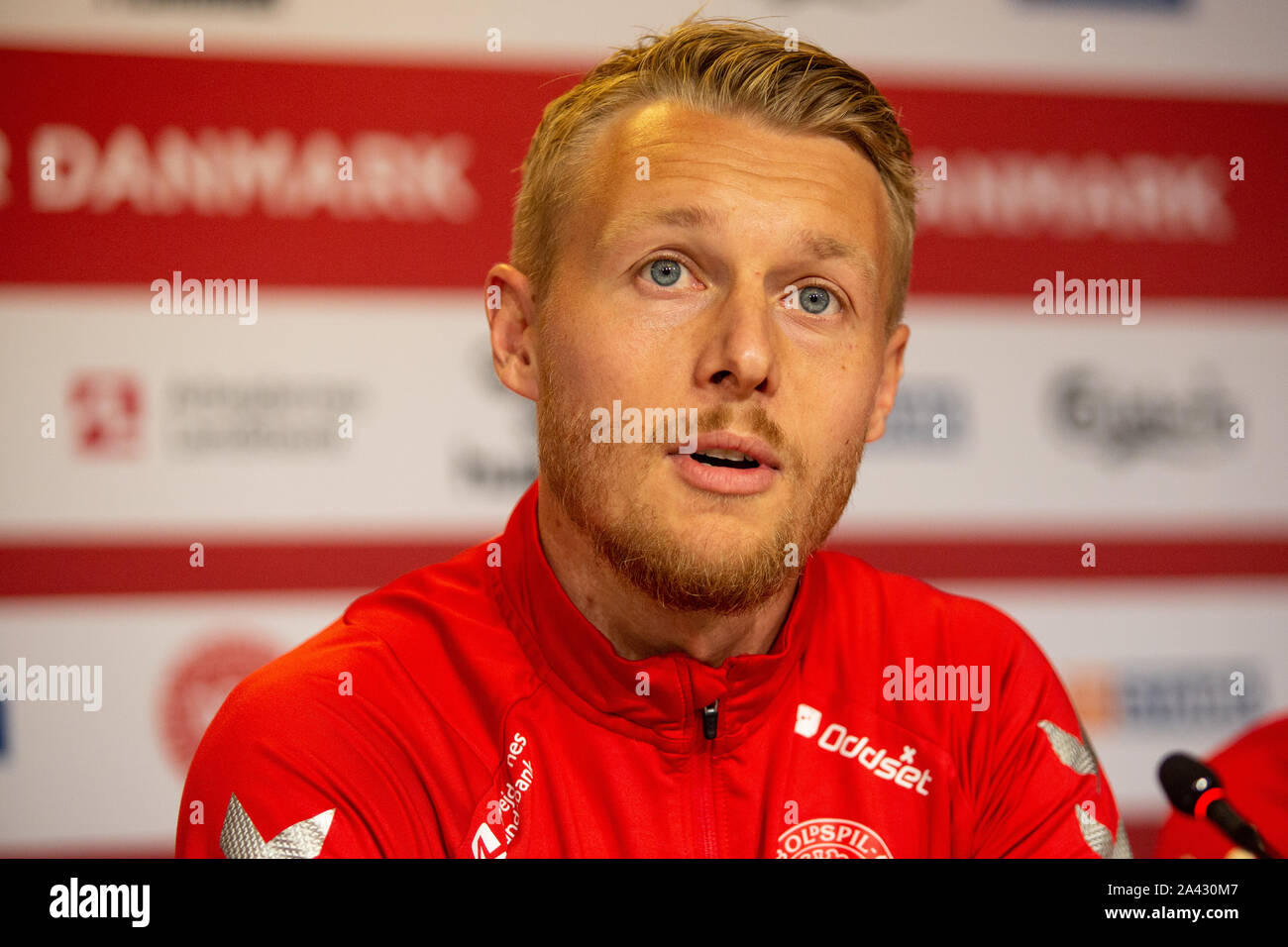 Copenhagen, Denmark. 11th Oct, 2019. Simon Kjær of the Danish national ...