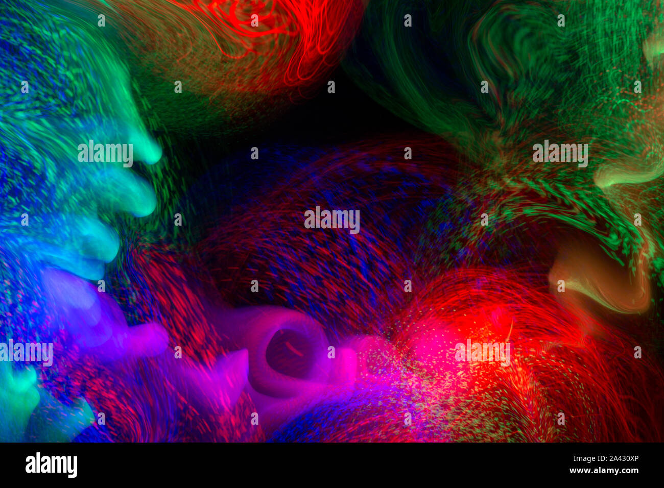 Brightly energized background with vibrant lights Stock Photo