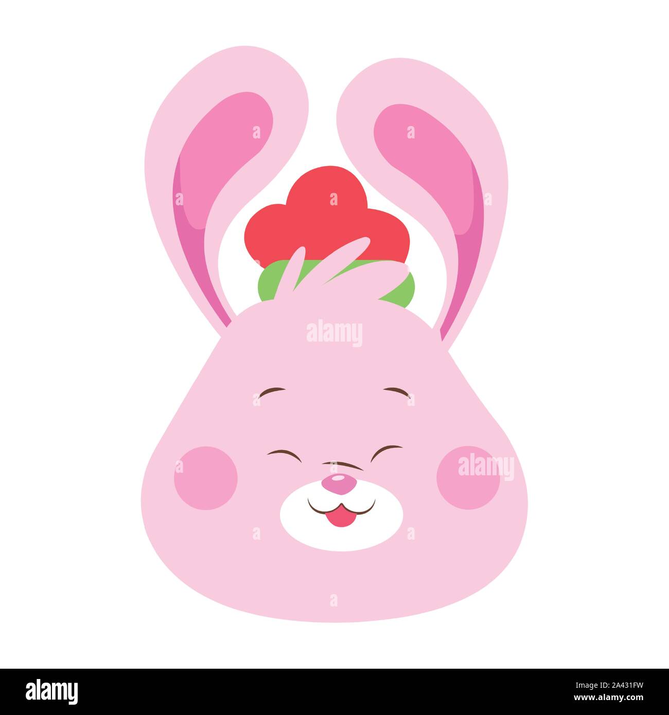 Cartoon Rabbit icon, flat design Stock Vector Image & Art - Alamy