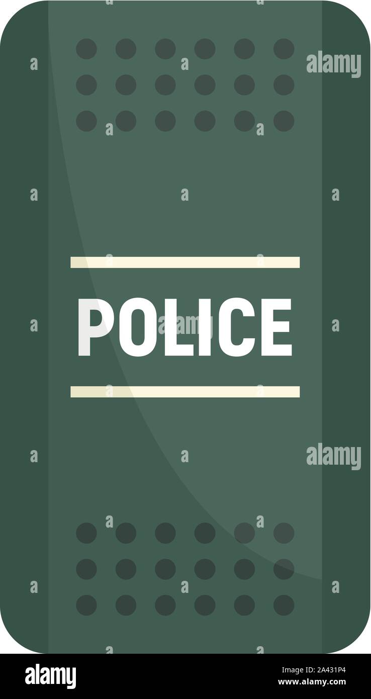 Police shield icon. Flat illustration of police shield vector icon for ...