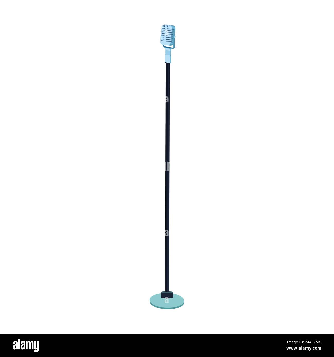 microphone stand icon, flat design Stock Vector Image & Art - Alamy