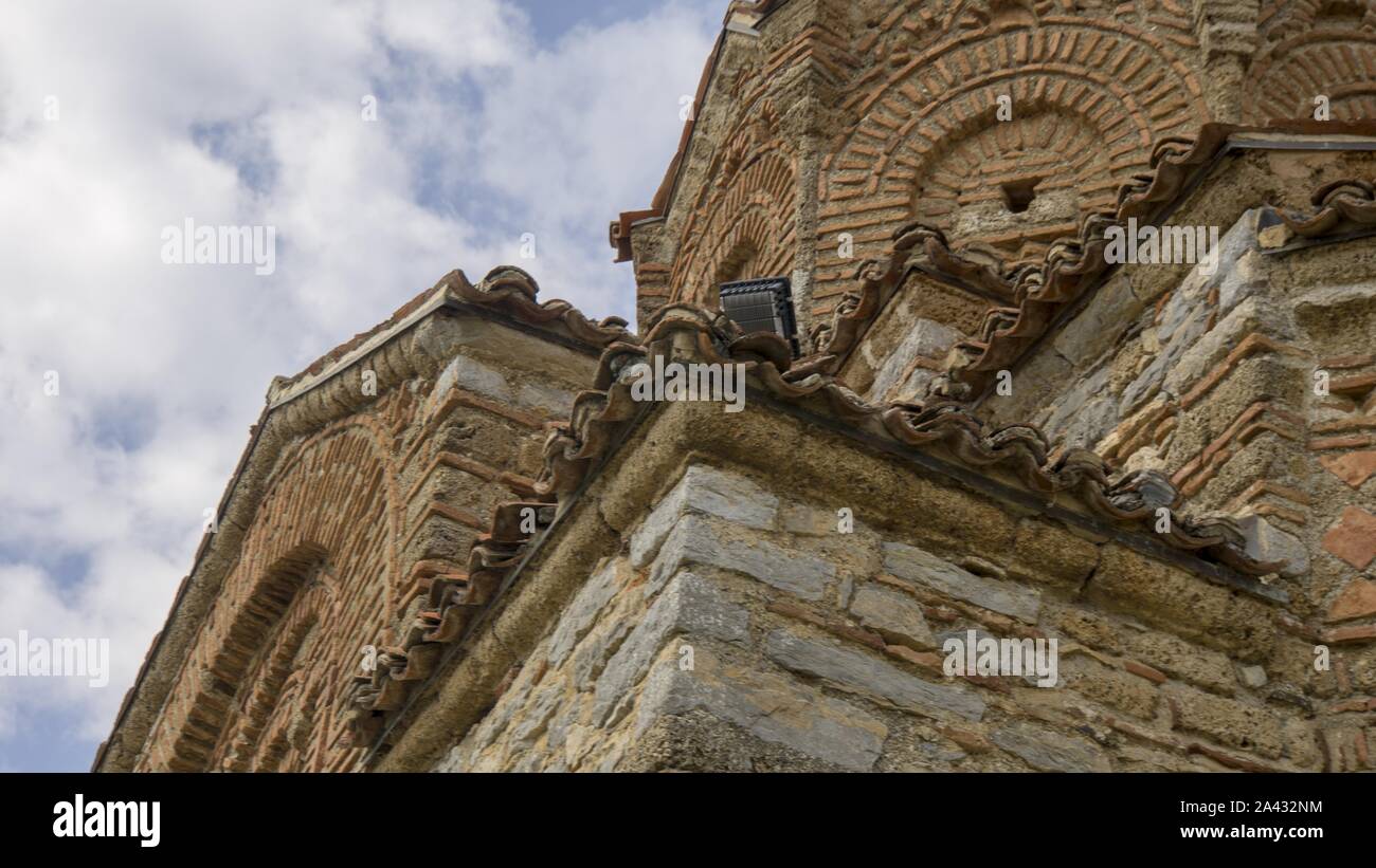 Xhurch on Sv Jovan Kaneo at Lake Ohrid in Macedonia Stock Photo