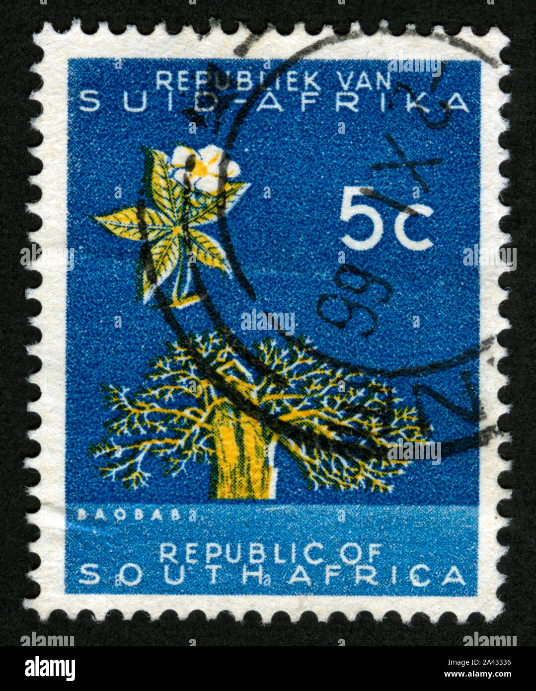 Stamp print in Suid Afrika,Baobas, Stock Photo
