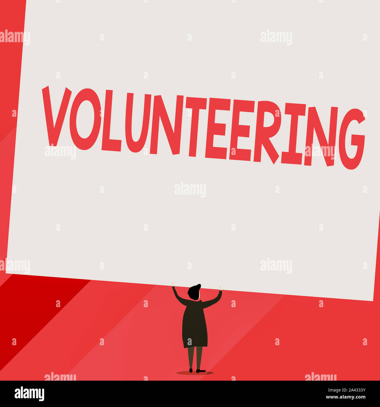 Conceptual Hand Writing Showing Volunteering Concept Meaning