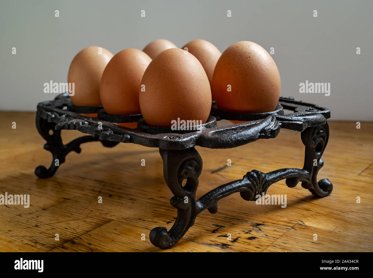 cast iron egg rack Stock Photo Alamy