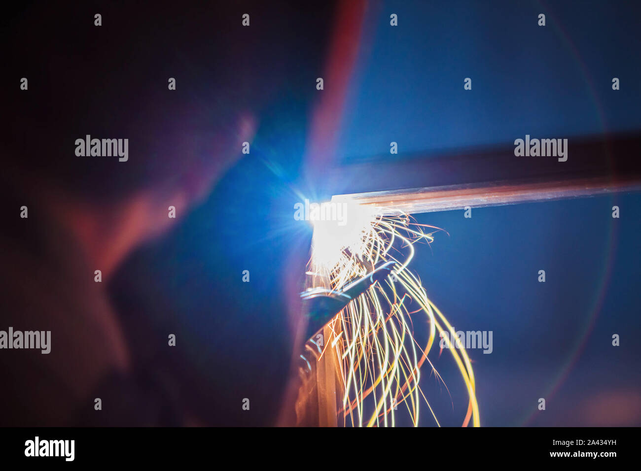 a men welding on work Stock Photo