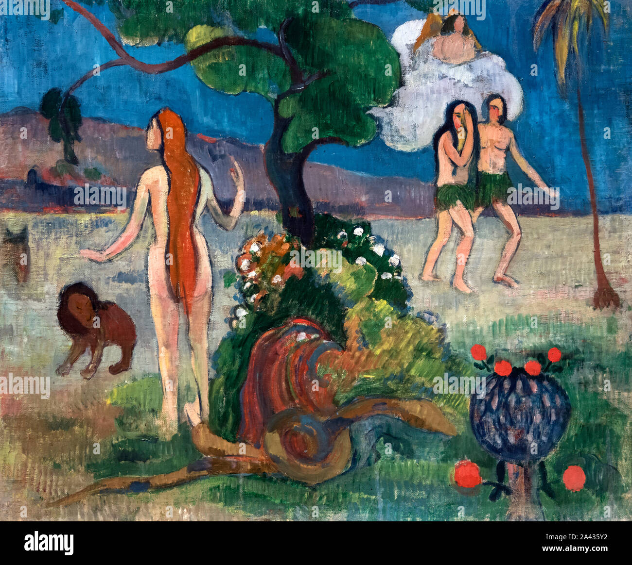 Paradise Lost by Paul Gauguin (1848-1903), oil on canvas, 1890 Stock Photo