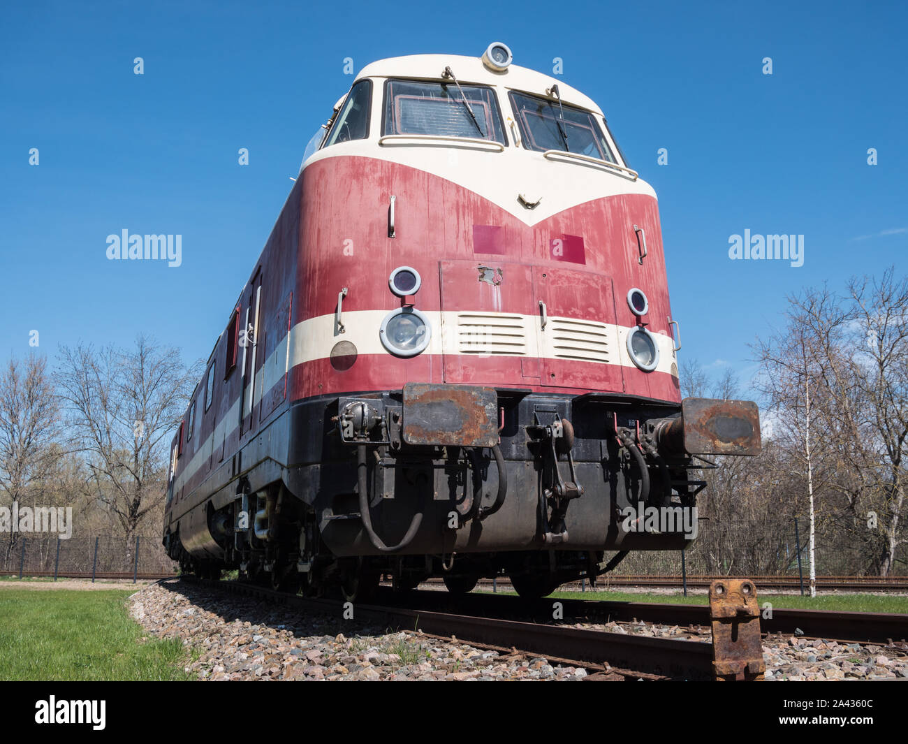 GDR Old Diesel Locomotive Stock Photo