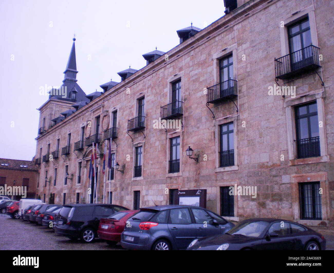 Facade of the Doge Palace Work in the 17th century Herreriano style in Lerma. January 2, 2010. Lerma, Burgos, Castilla Leon, Europe. Travel Tourism St Stock Photo