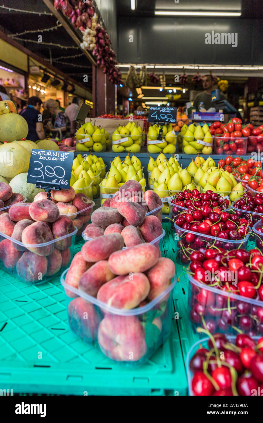 Market scene in Ventimiglia Italy Stock Photo Alamy