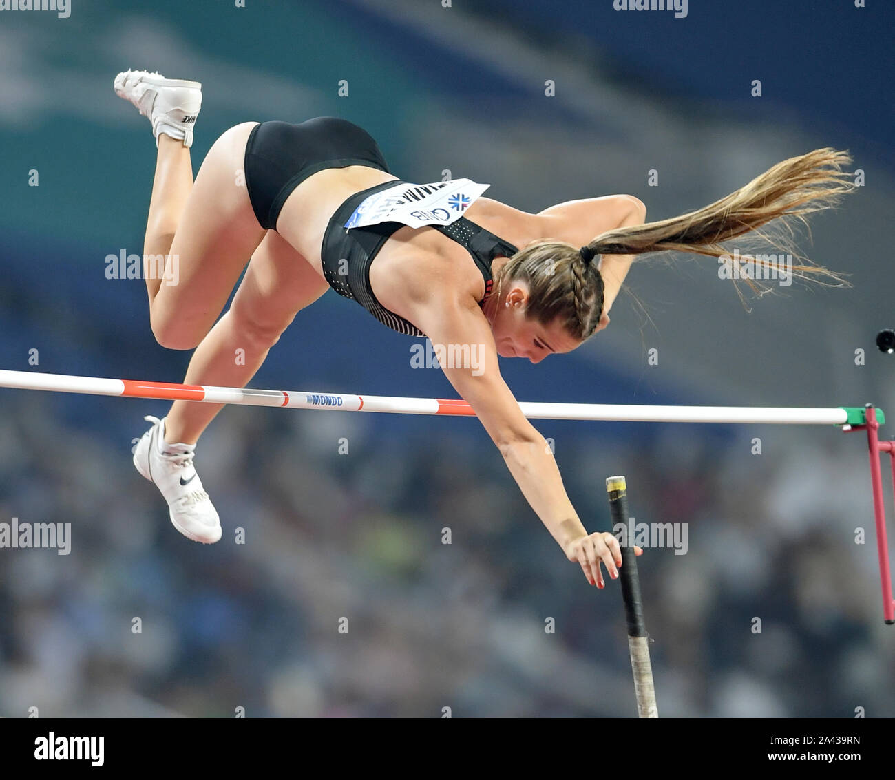 Alysha Newman (Canada). Pole Vault Women finals. IAAF World Athletics