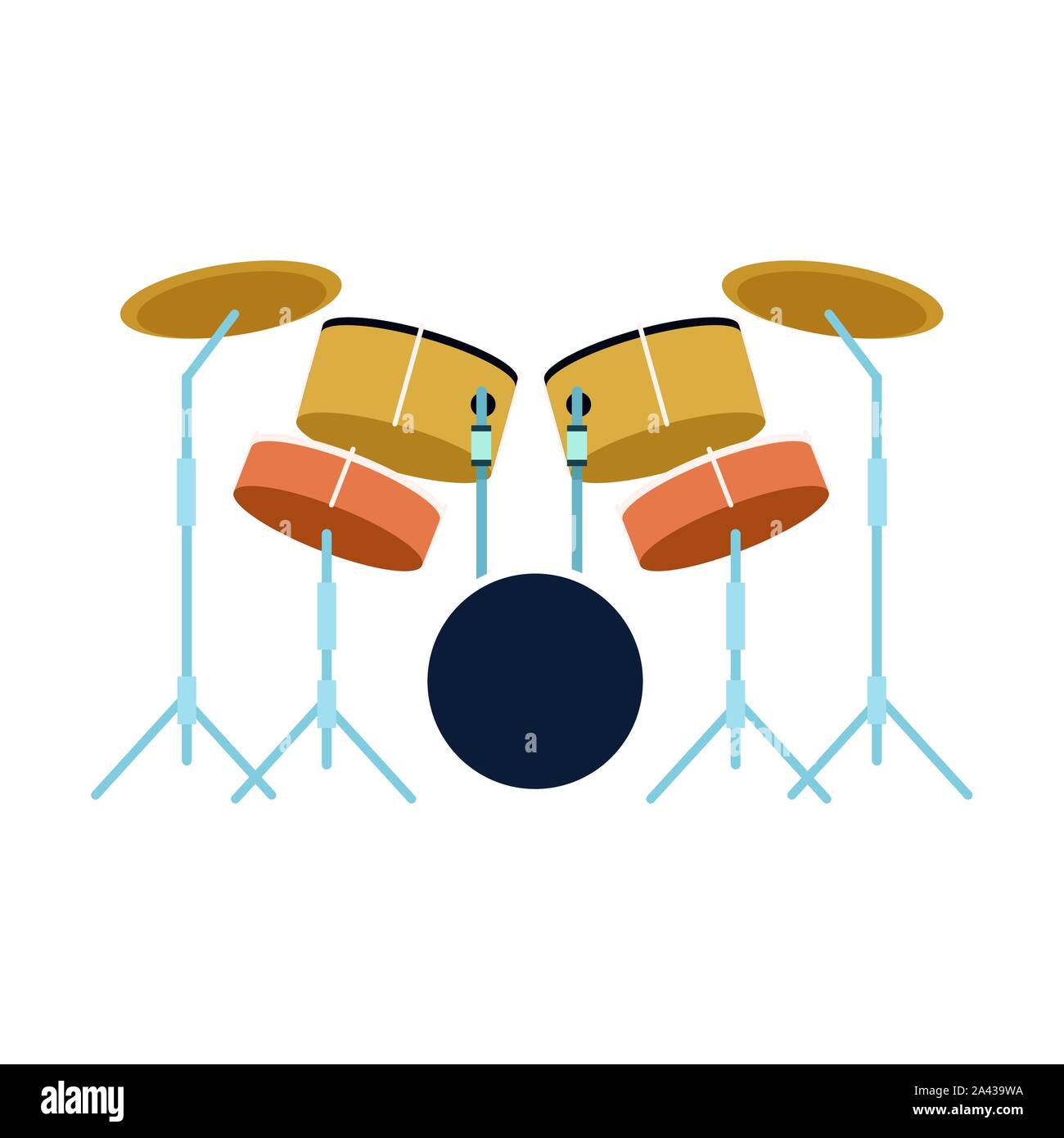 musical drums set icon , flat design Stock Vector Image & Art - Alamy