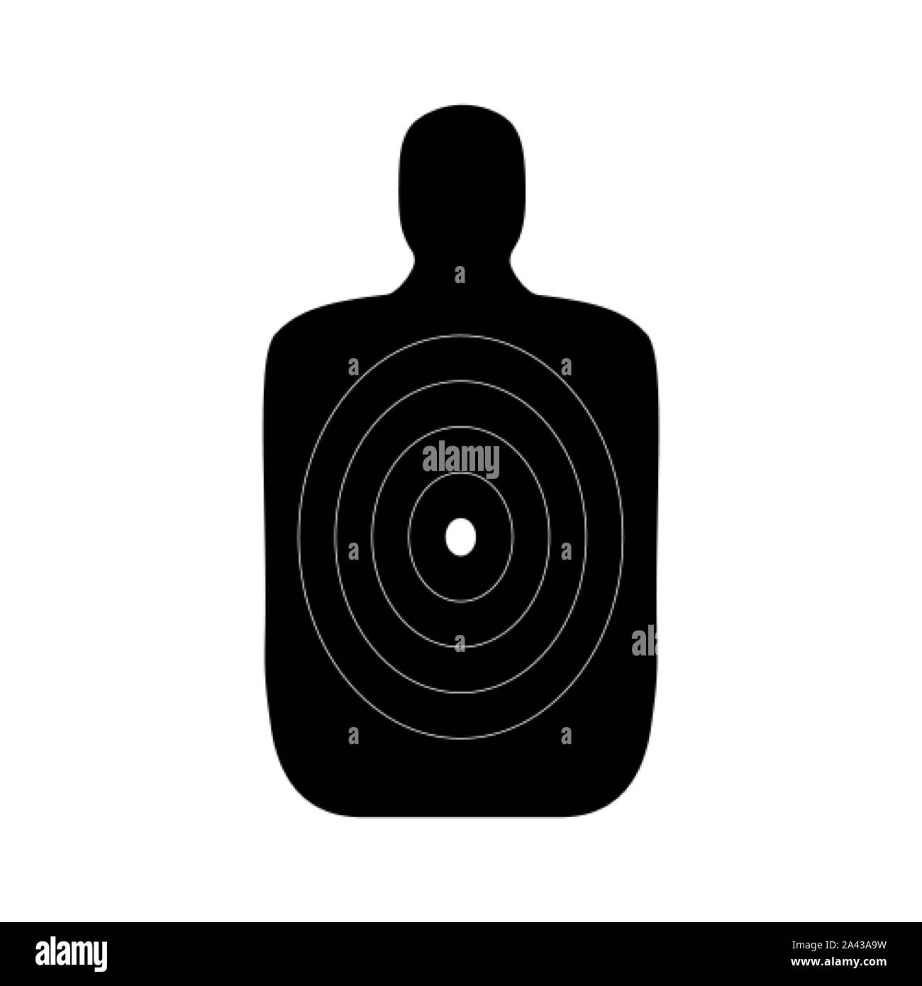 Human body shaped target for a shooting practice Stock Vector Image ...