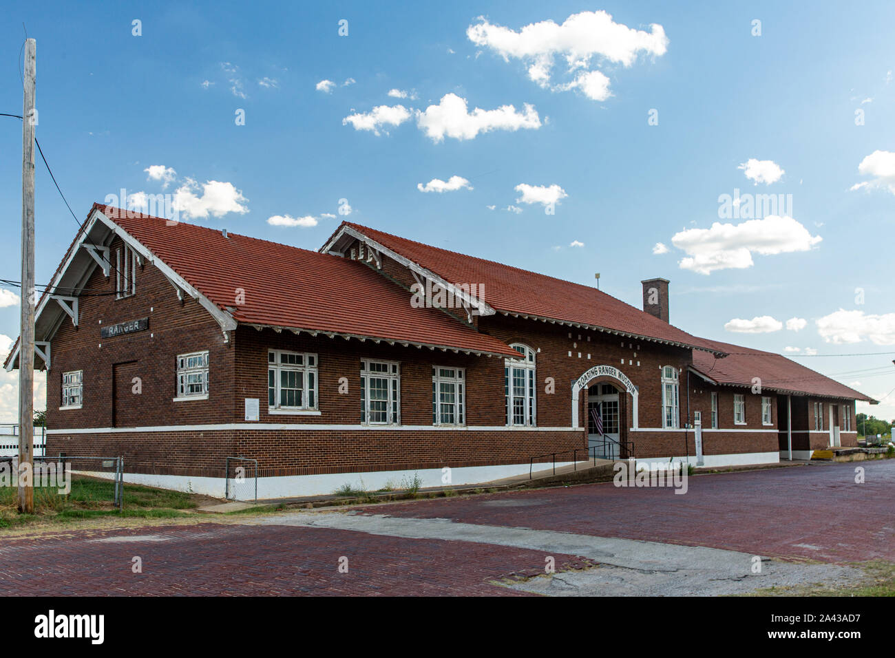 The Texas and Pacific train depot in Ranger, Texas Stock Photo