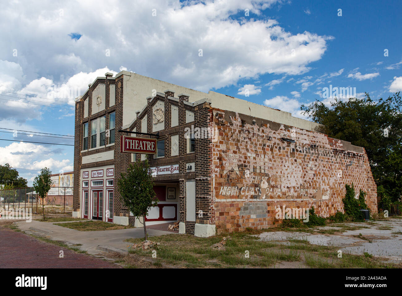 The old Lone Star Theatre in Ranger Texas Stock Photo