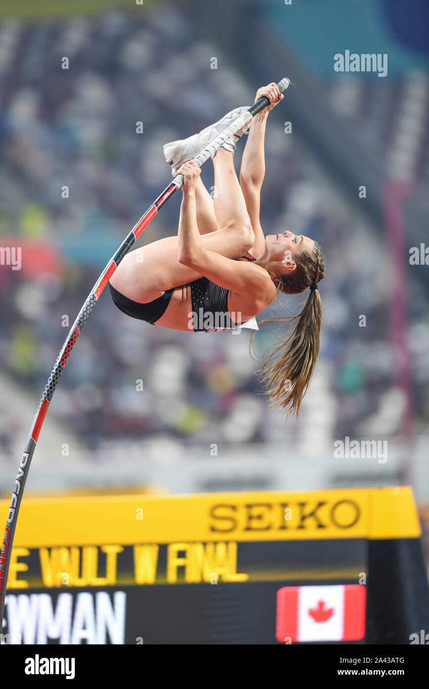 Alysha Newman (Canada). Pole Vault Women finals. IAAF World Athletics