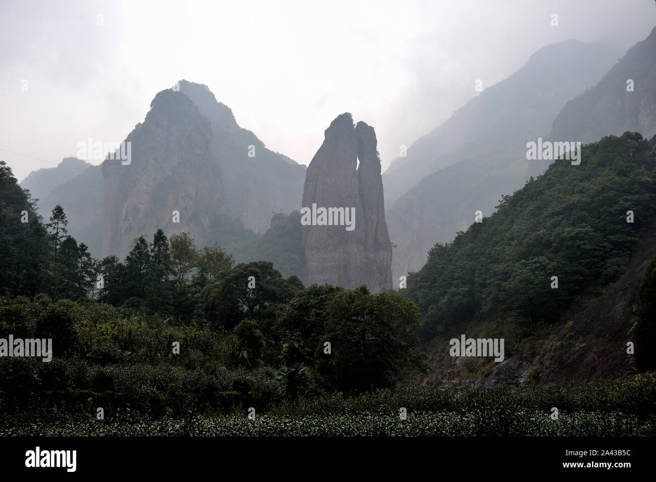 Old Landscape (Scissors Peak, China) Stock Photo