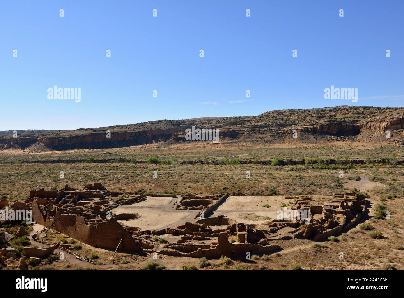 Pueblo Bonito (850-1250s), Chaco Canyon, NM 190913 61403 Stock Photo