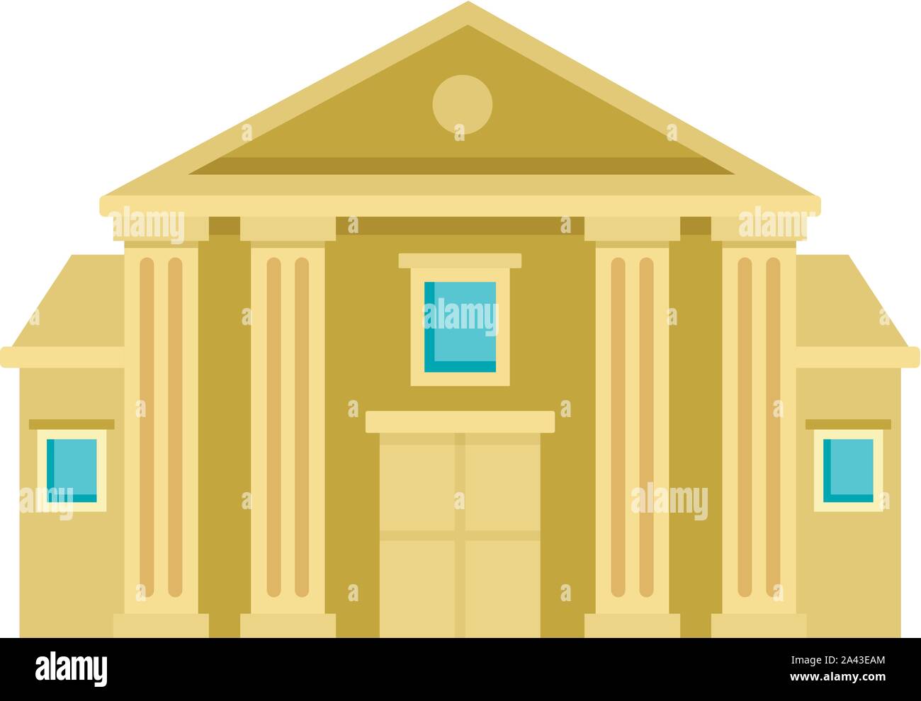Column courthouse icon. Flat illustration of column courthouse vector ...