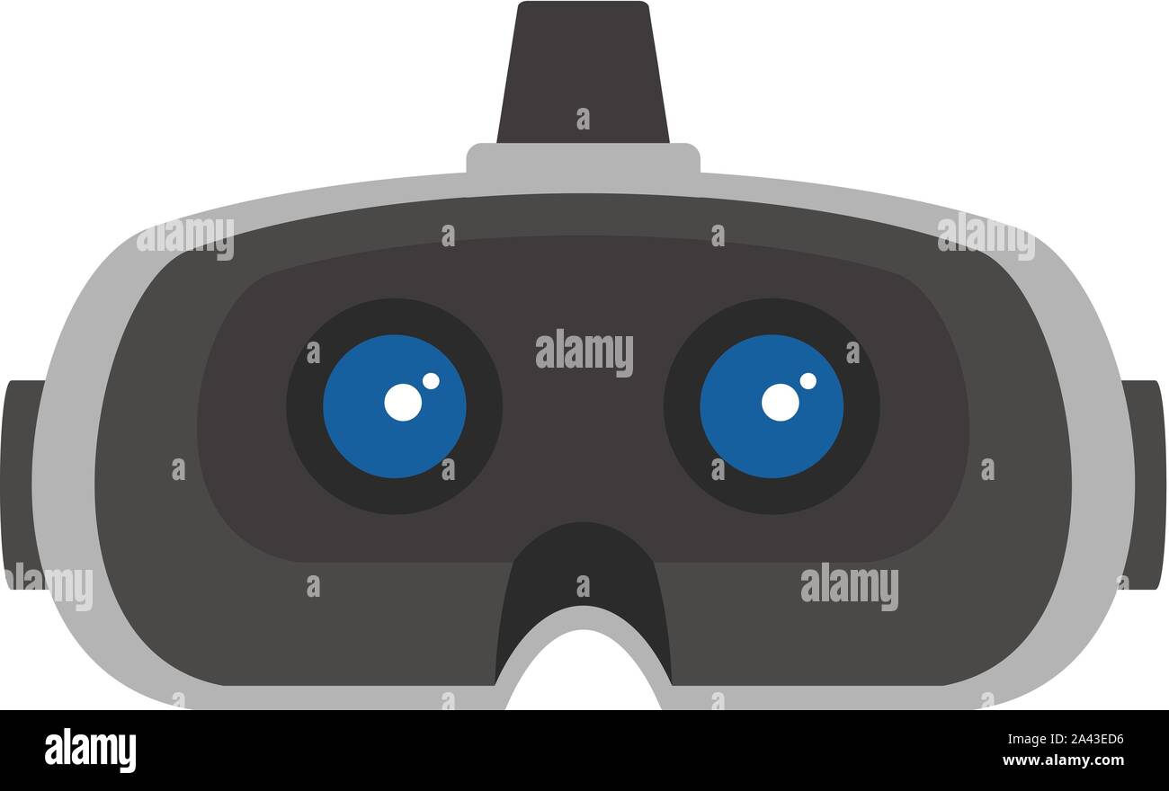 Lens game goggles icon. Flat illustration of lens game goggles vector