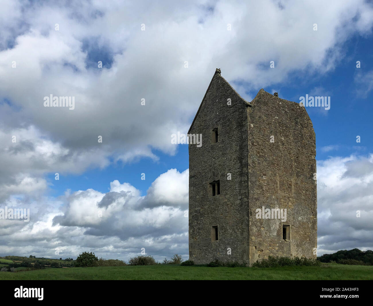 Tower ruin, Bruton Doveccte Stock Photo