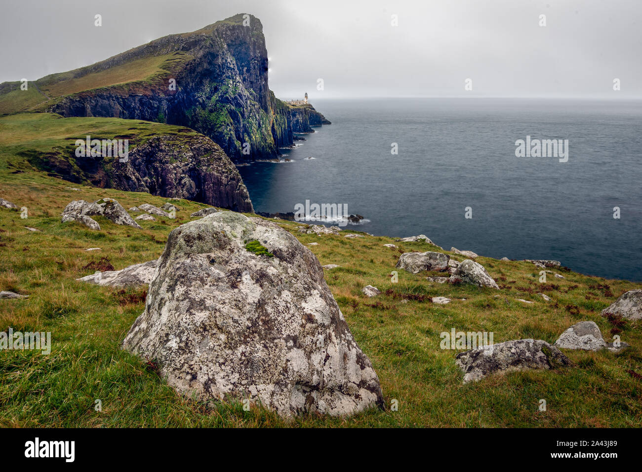 Neist Point Lighthouse, Isle of Skye Stock Photo
