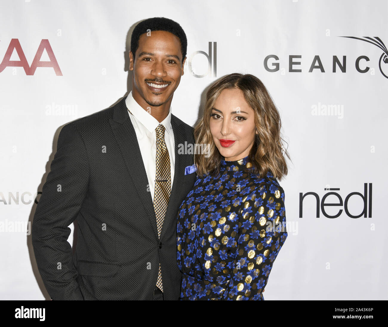 October 10, 2019, Los Angeles, California, USA: BRIAN J. WHITE and PAULA DA SILVA attend the GEANCO Foundation 2019 Hollywood Gala at SLS Hotel in Beverly Hills, California. (Credit Image: © Charlie Steffens/ZUMA Wire) Stock Photo