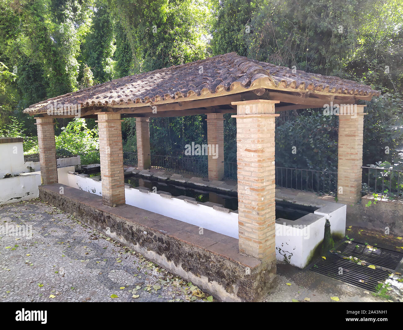 Old laundry or washing place in Los Romeros village, in Aracena Mountains, Huelva, Andalusia, Spain Stock Photo