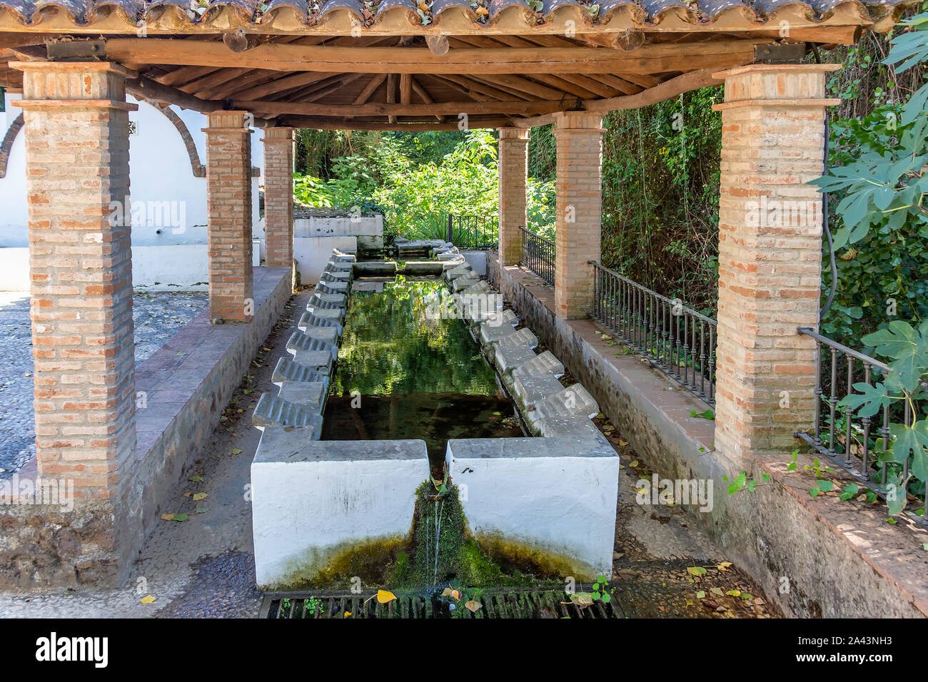 Old laundry or washing place in Los Romeros village, in Aracena Mountains, Huelva, Andalusia, Spain Stock Photo