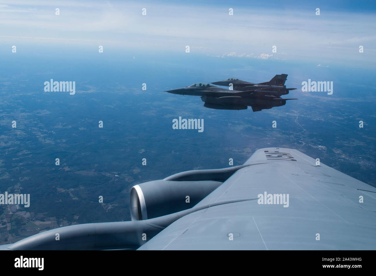 An F16 Fighting Falcon from the 180th Fighter Wing in Toledo, Ohio