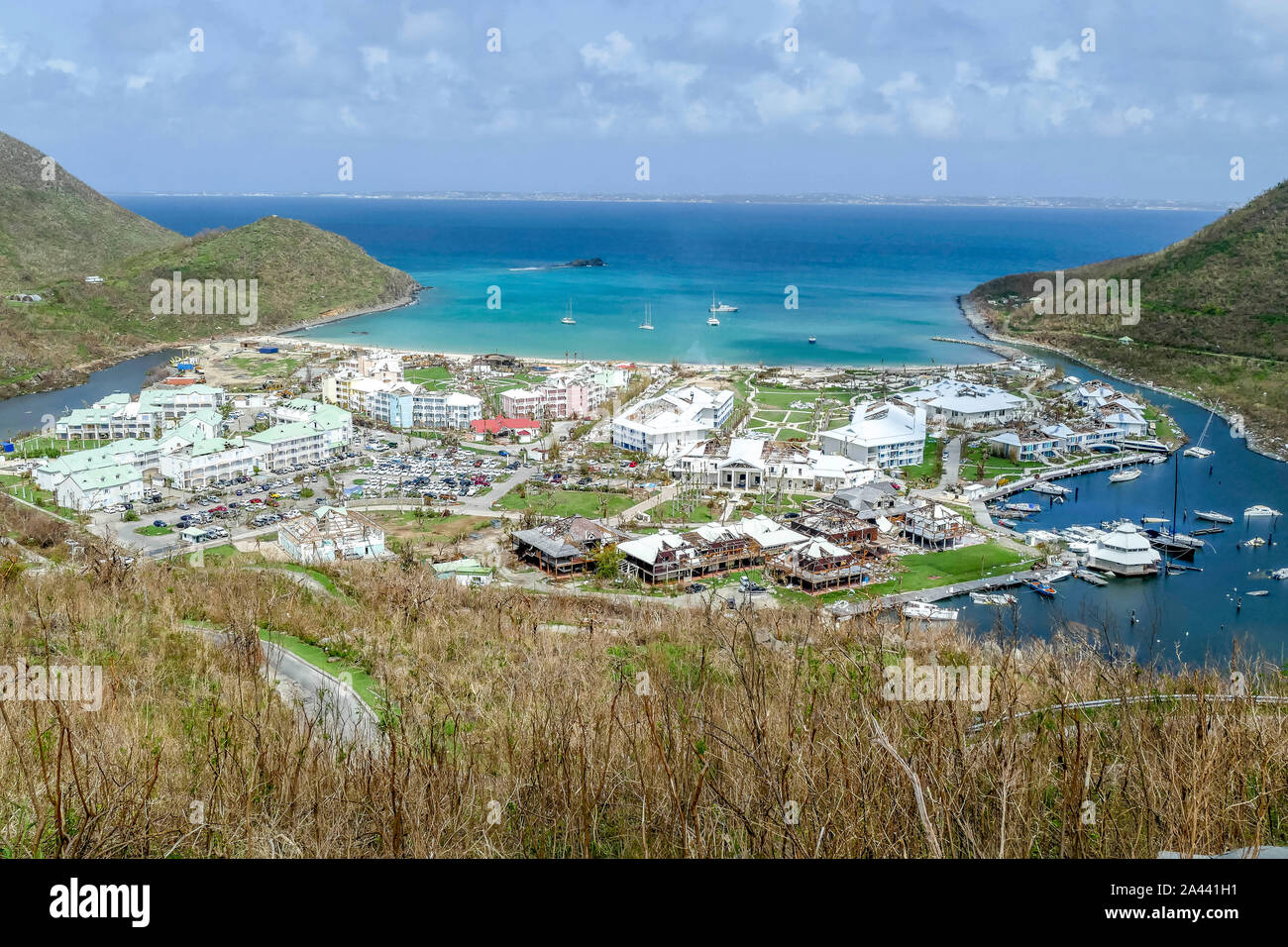 Anse Marcel St Martin November , 2017 Hurricane Irma destroy resorts