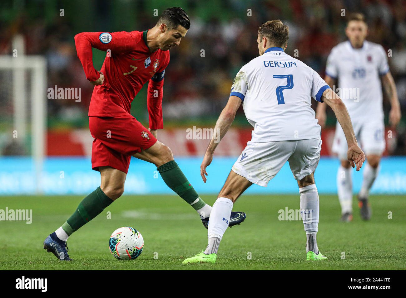 Cristiano Ronaldo of Portugal seen in action during the Qualifying Round  for European Championship 2020 football match between Portugal vs Luxembourg.(Final  score;Portugal 3:0 Luxembourg Stock Photo - Alamy