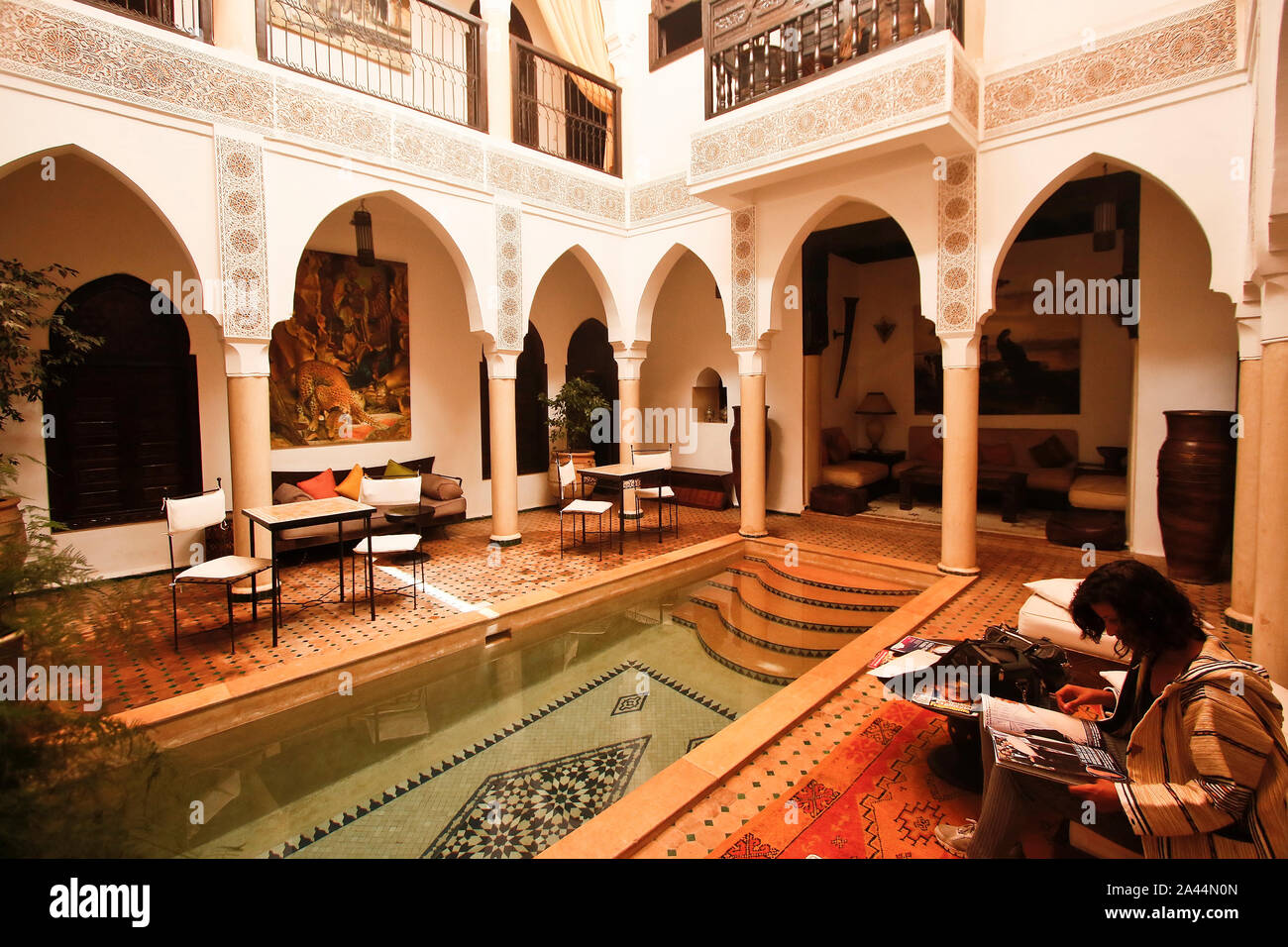 Riad. Marrakech. Morocco Stock Photo - Alamy