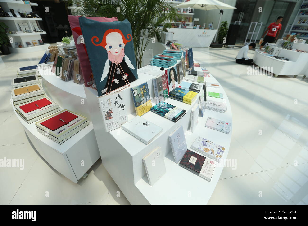Books and decorations within Glass Palace Art Bookstore in Shanghai
