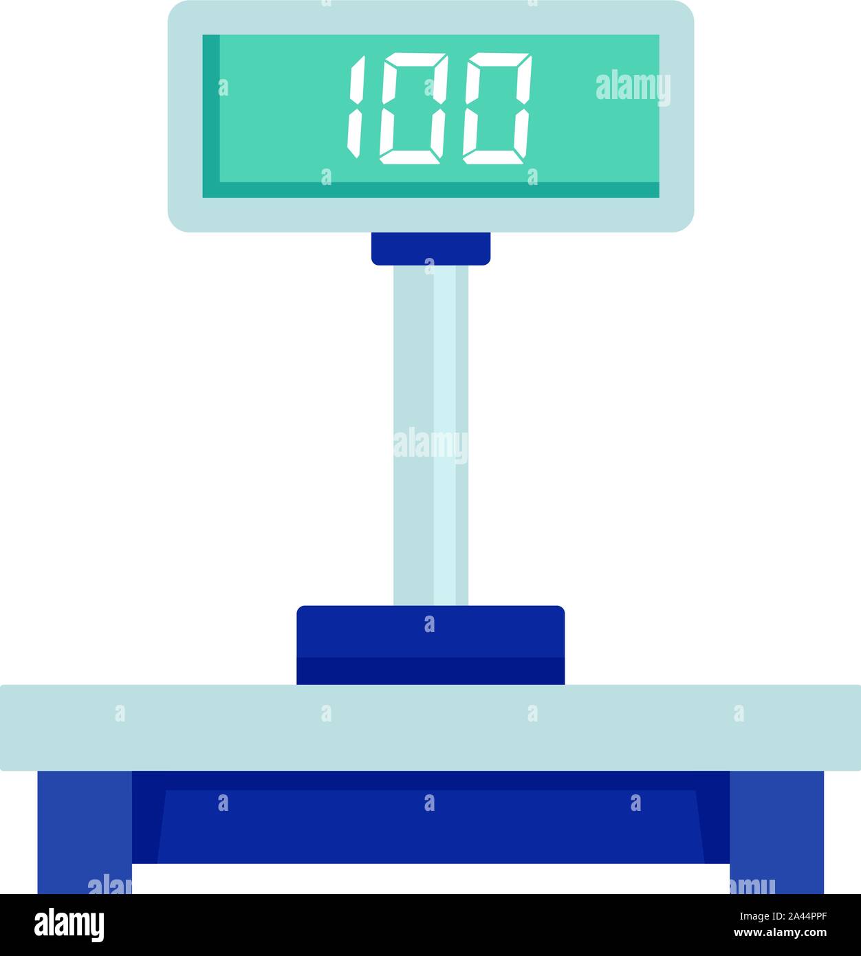 Digital post scales icon. Flat illustration of digital post scales ...
