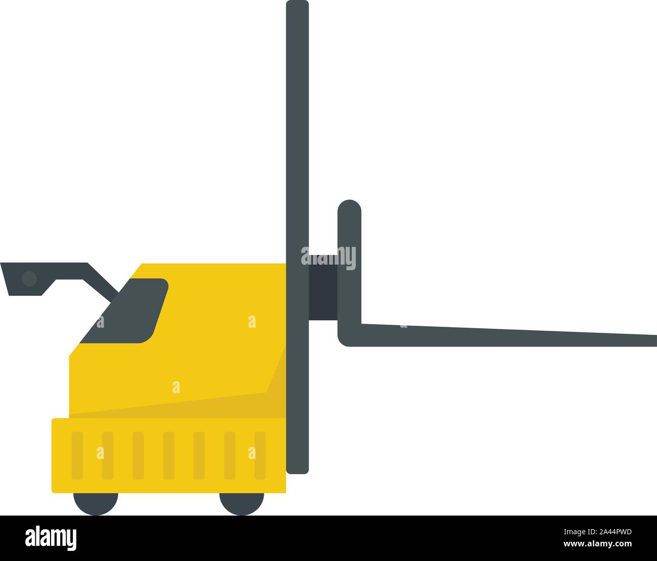 Yellow fork lift machine carry Stock Vector Images - Alamy