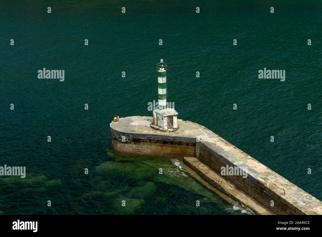 Lighthouse in Pasaia, Donostia San Sebastian, Spain Stock Photo