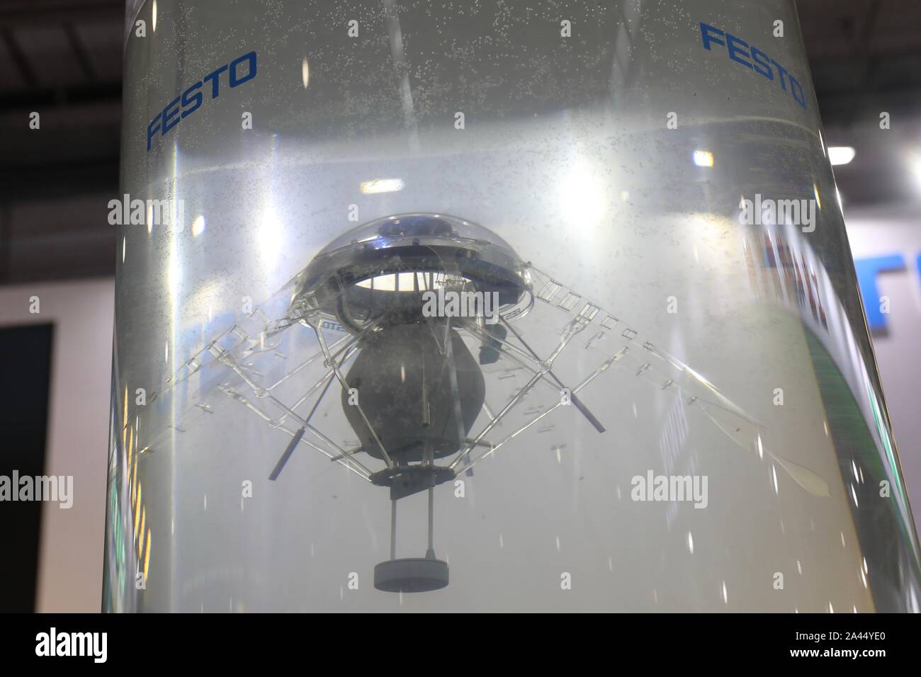 A robot in the form of a jellyfish developed by Festo is displayed