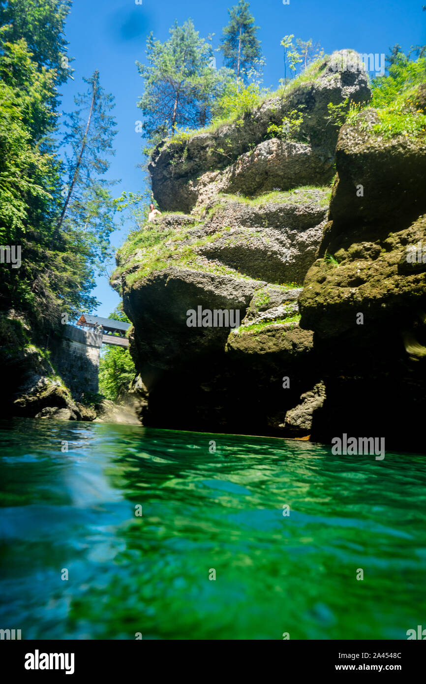The canyon at the Traunfall in Roitham, Austria Stock Photo - Alamy
