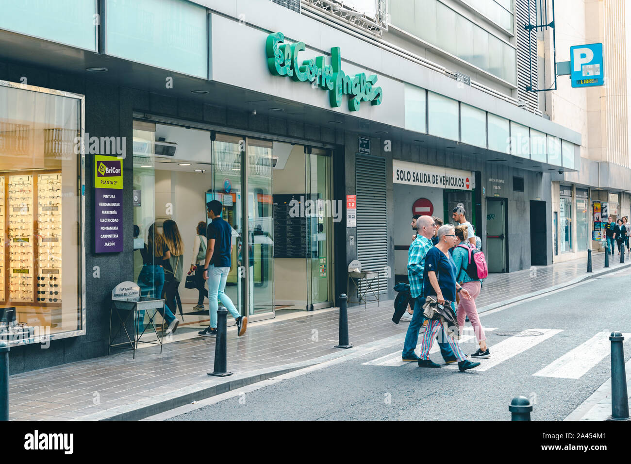 VALENCIA, SPAIN September 14,2019 People entering the El Corte