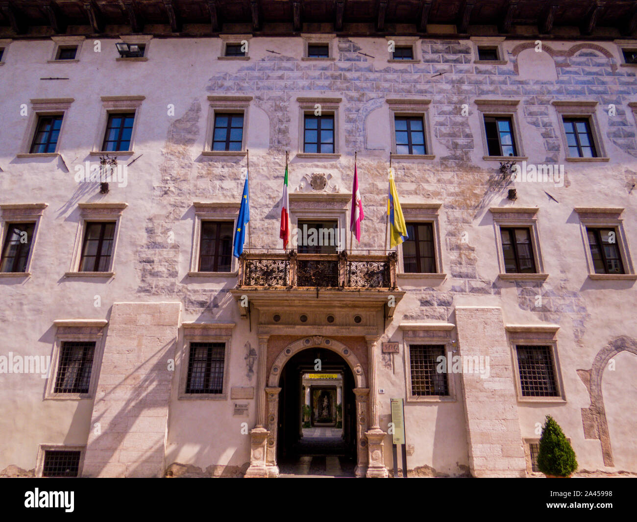 View of the 'Palazzo Thun' (English: Thun Palace') in Trento, Itay Stock Photo