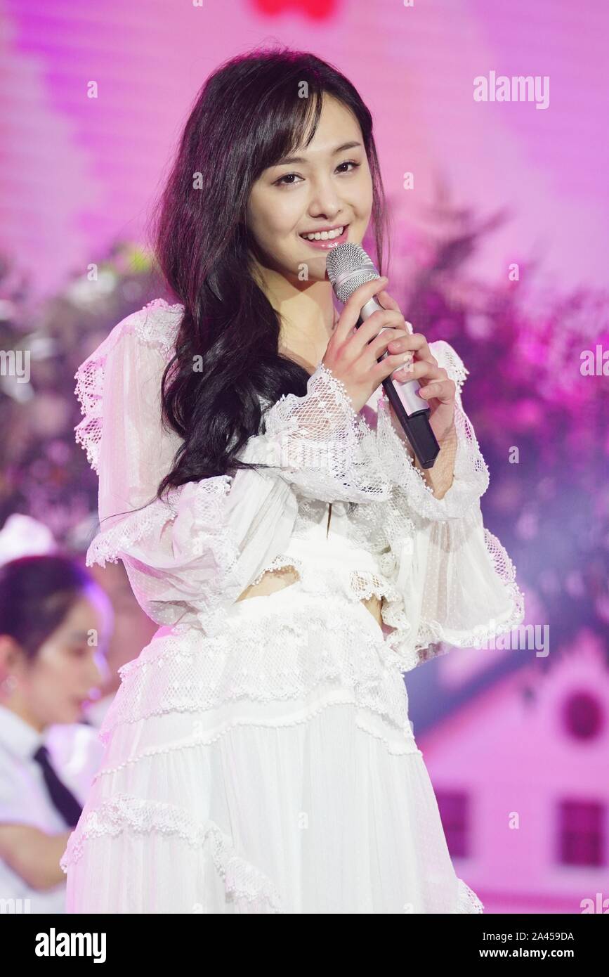 Chinese actress Zheng Shuang performs during her 28th birthday party in