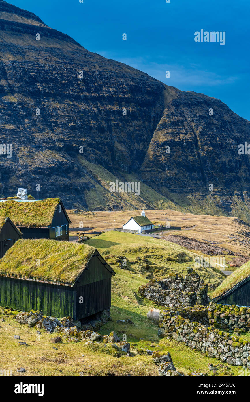 The old farm, Saksun, Streymoy, Faroe Islands, Denmark Stock Photo Alamy
